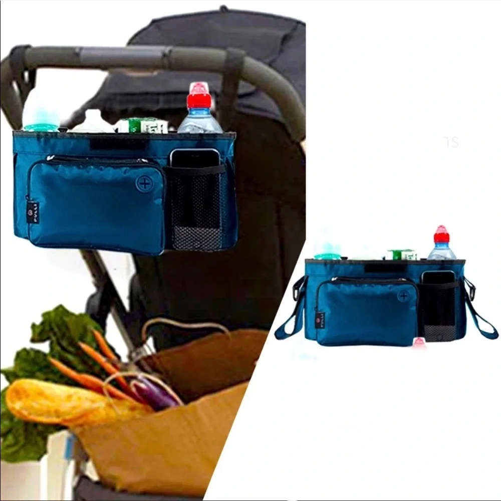 Baby Stroller Organizer bag Universal/diaper Blue bag